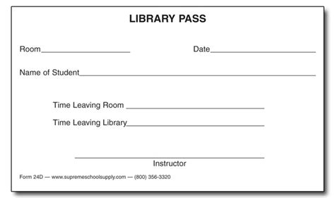 Fillable Library Pass Template Printable Pdf Download Rezfoods