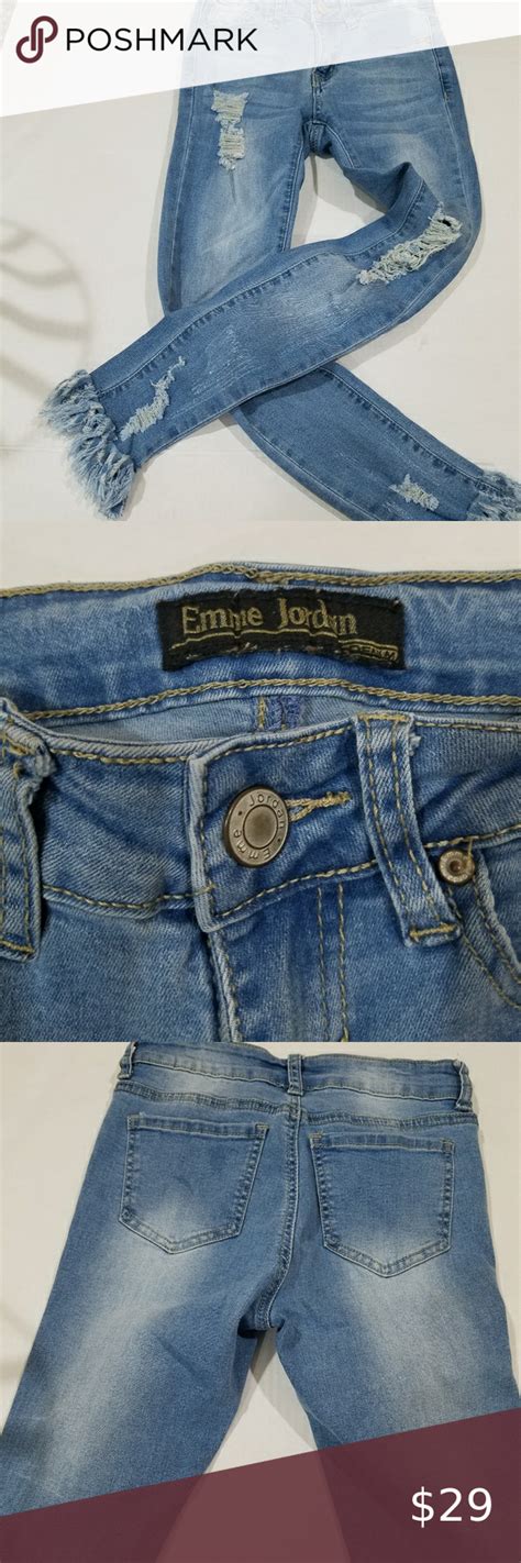 Emme Jordan Sz1 Distressed Fringe Hem Jeans In 2020 Fringe Hem Jeans