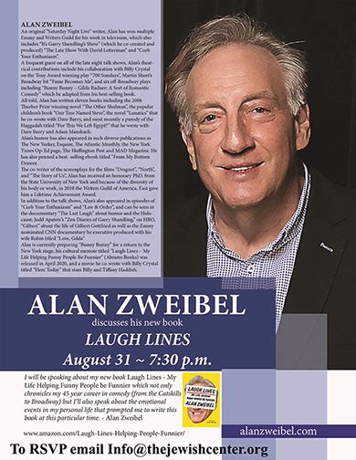 alan zweibel discusses his new book “laugh lines”
