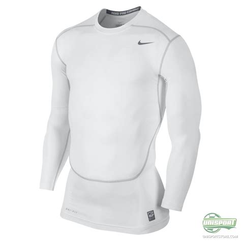 Nike Pro Combat Compression T Shirt Long Sleeved White