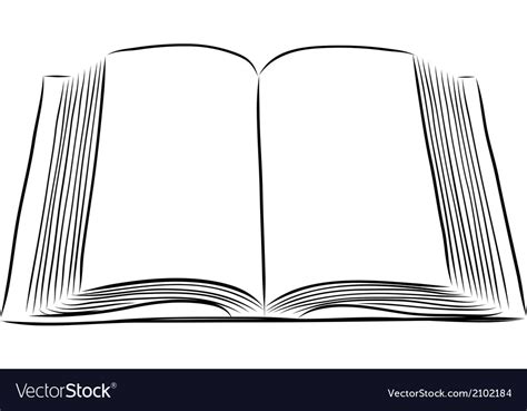 Drawing a pair of scissors. Open book hand draw Royalty Free Vector Image - VectorStock