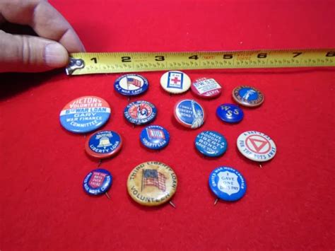 Ww2 Wwii Wwi Ww1 Us Homefront Victory War Bond Loan Pin Pinback Lot Aa