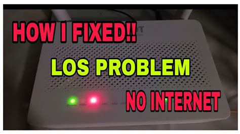 How I Fixed And Removed Blinking Red Los No Internet Connection Youtube