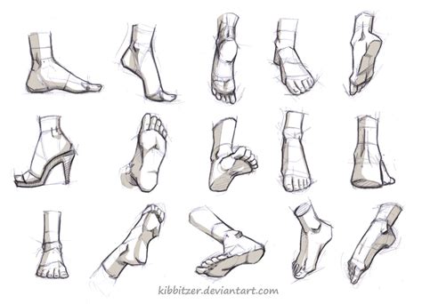 Feet Reference By Kibbitzer Digital Illustrationdrawing Reference