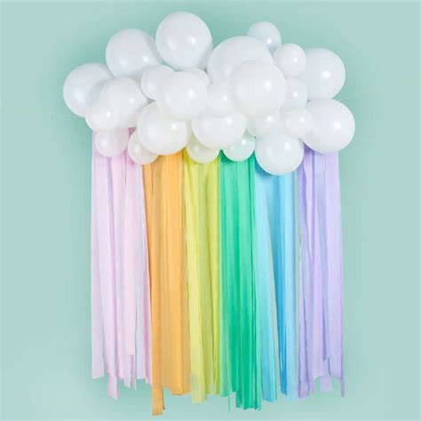 Rainbow Balloon And Streamer Backdrop Party Save Smile