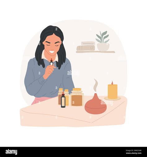 Aromaterapia Aislado Ilustración Vectorial De Dibujos Animados Chica