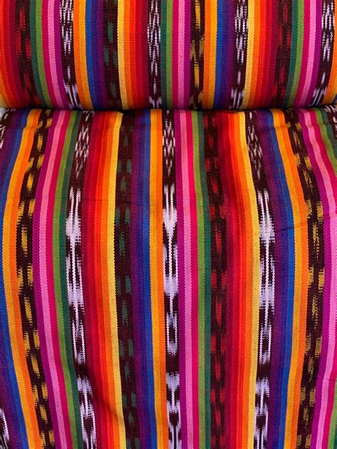 Ikat Handmade Fabric 59 From Guatemala Thick 100 Thick Etsy