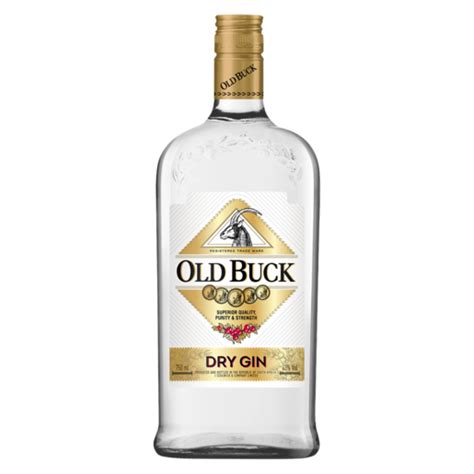 Old Buck Dry Gin 750ml Bottle Gin Spirits And Liqueurs Drinks