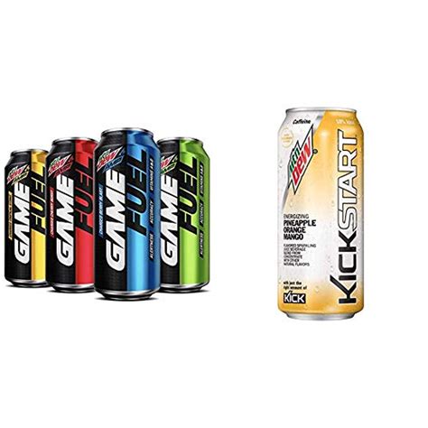 Mountain Dew Amp Game Fuel 4 Flavor Variety Pack 16 Fl Oz Cans 12 Pack