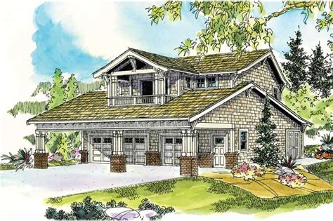 This carriage house plan is can be used as a guest cottage, a vacation escape this custom garage with apartment over has been built allover including hood river and portland, oregon and many other places across the united states. Garage w/Apartments with 3 Car, 1 Bdrm, 1999 Sq Ft | Garage Plan #108-1006