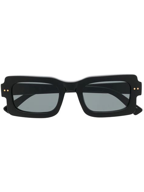 Retrosuperfuture Logo Engraved Square Frame Sunglasses Farfetch