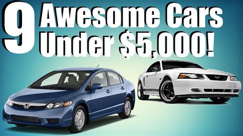 9 Awesome Cars Under 5000 Youtube