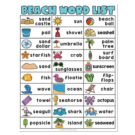 Classroom Transformation Beach Day Beach Word List Lucky Little
