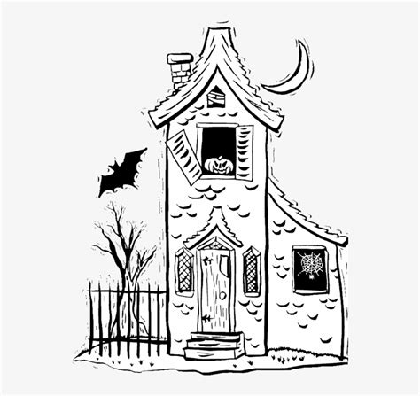 Clipart Houses Watercolour Halloween Haunted House Drawing 576x756