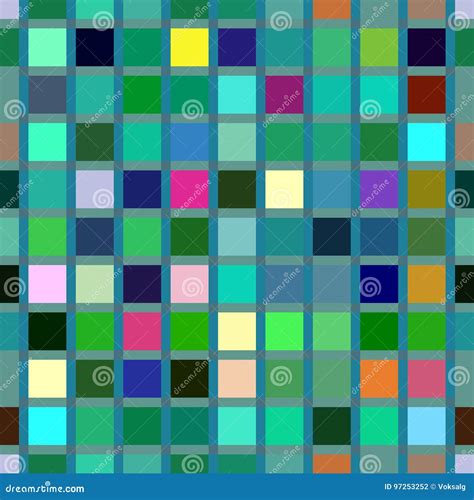Pattern Of Small Multicolor Squares Stock Vector Illustration Of