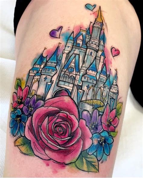 Pin By Tk On Tattoos Disney Sleeve Tattoos Disney Castle Tattoo