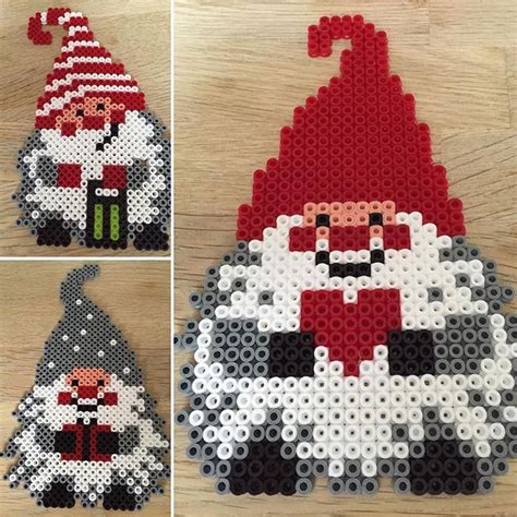 Christmas Gnomes Hama Perler Beads By Camillalubcke Julhantverk