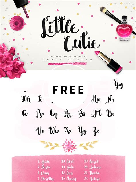 So, today we are releasing this font which reflects a playful handwriting style that will be great for experimenting with on your new design projects. Free Little Cutie Hand Painted Script Font | Free cursive ...