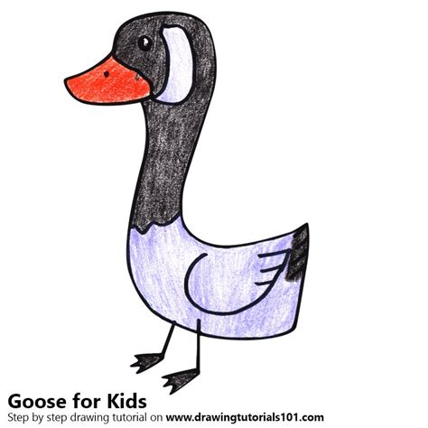 How To Draw A Goose For Kids Animals For Kids Step By Step