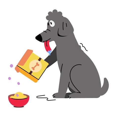 Premium Vector Flat Illustration Of Dog Food