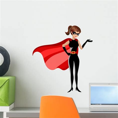 Amazon Com Wallmonkeys Superhero Woman Wall Decal Peel And Stick Decals For Girls In H X