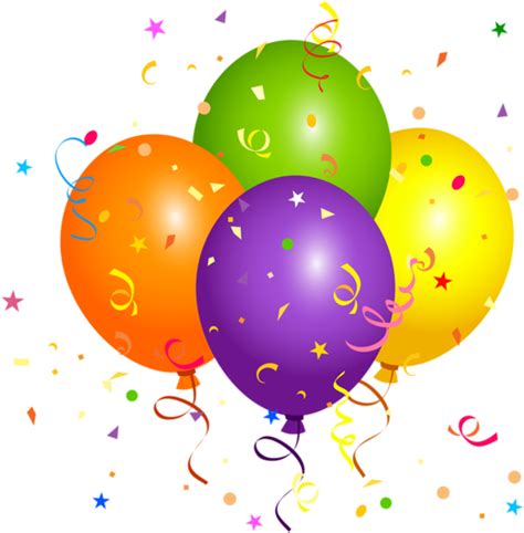 Free Balloons And Confetti Png Download Free Balloons And Confetti Png