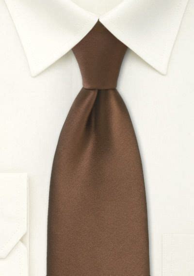 Mens Tie In Mocha Brown Cheap Solid Color Ties Ties