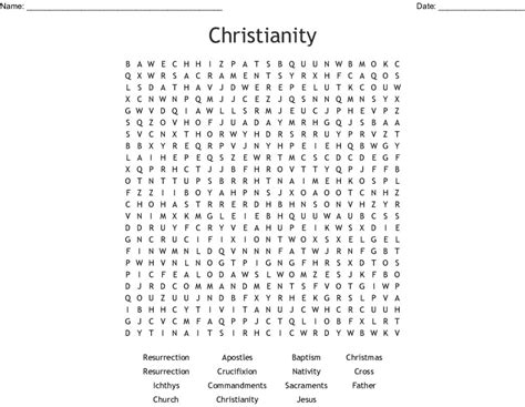 Christianity Word Search Wordmint Word Search Printable