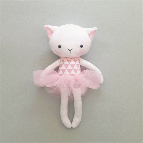 Cat Rag Doll Plush Cat Toy Handmade Cat Doll Heirloom Etsy