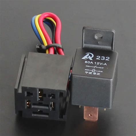 2sets Ap Car Auto 12v Dc 80a Amp Relay And Socket Spst 4pin 4 Wire In