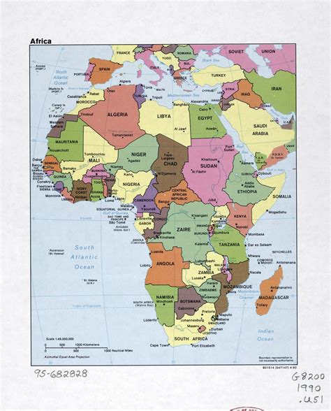 Large Detailed Political Map Of Africa With Marks Of Capital Cities Major Cities And Names Of