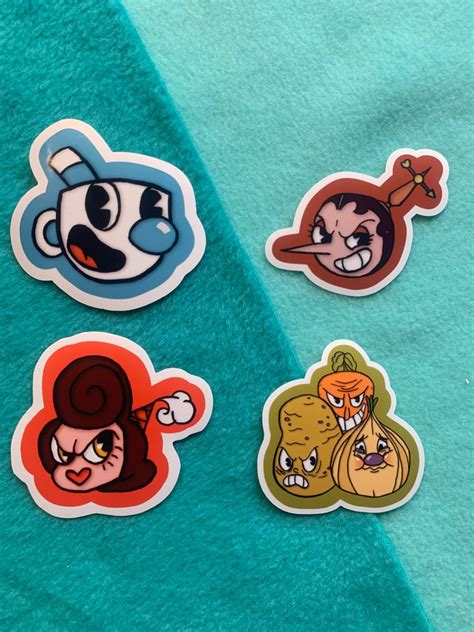 Cuphead Stickers Etsy
