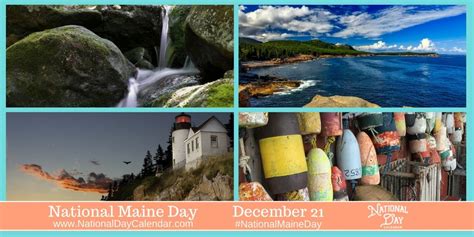 National Maine Day December 21 National Maine National Calendar
