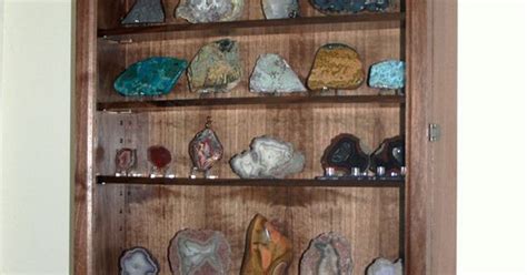 Mineral Rock Geode Display Case Wall Cabinet Display Case Minerals And Display