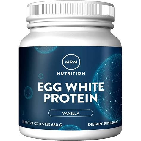 Mrm Natural Egg White Protein Powder Rich Vanilla 24oz Natural Egg