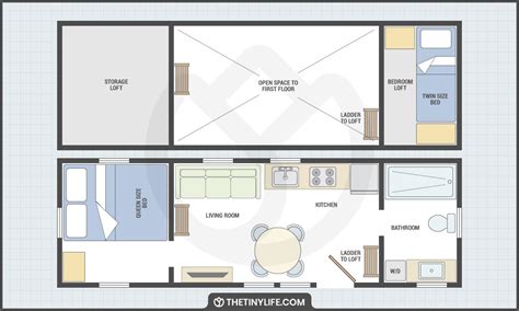 Tiny House Floor Plans With 2 Lofts Home Alqu