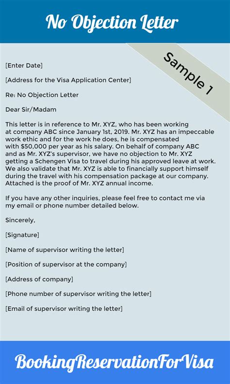 No Objection Letter For Visa How To Write Noc Free Templates
