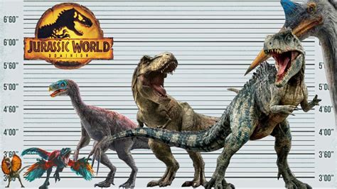 Jurassic World Dominion Dinosaur Size Chart 1000 Pieces Jigsaw Puzzle