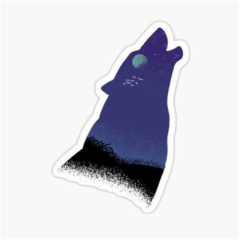 Howling Wolf Sticker By Spiceymel0n Redbubble