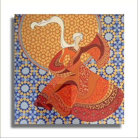 Original Painting Whirling Dervish Sufi Dance Rumi Miniature