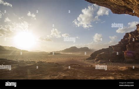Amazing Sunset At The Jordanian Desert Of Wadi Rum This Breathtaking
