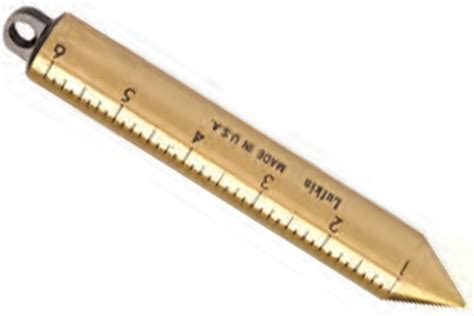 Lufkin 590gn 20oz Inage Solid Brass Cylindrical Blunt Point Sae Oil Gauging Plumb Bob
