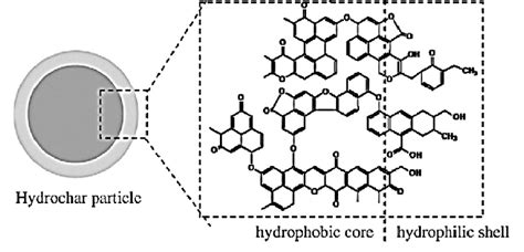 Hydrochar Particles Derived From Cellulose With Hydrophobic Core And