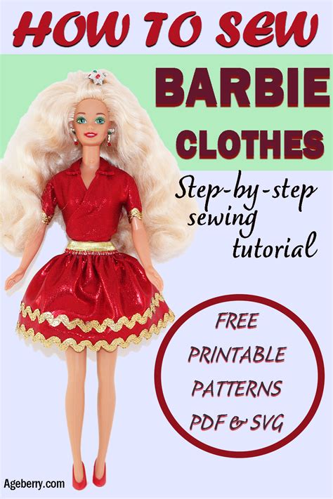 Diy Barbie Doll Clothes A Video Sewing Tutorial Plus Free Printable