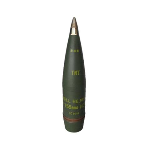 155 Mm Round With High Explosive Projectile He For 155