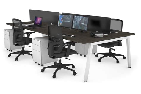 Quadro 4 Person Office Workstations 1600l X 700w Quadro 4 Person