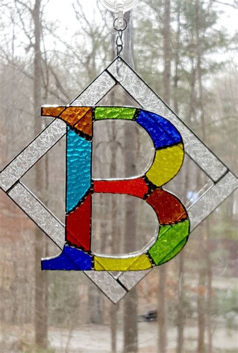 Stained Glass Initial Letter B Diseños De Vitrales Artesanía De