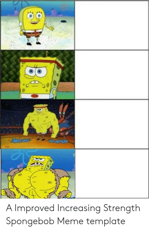 A Improved Increasing Strength Spongebob Meme Template Meme On Meme