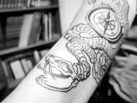 30 Snake Skeleton Tattoo Ideas For Men Bone Designs