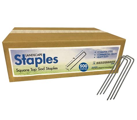 Sandbaggy 500 Count Landscape Sod Staples Heavy Duty Garden Staples